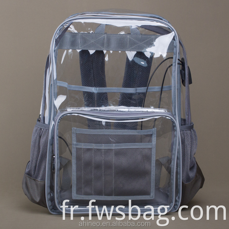 Sacquage d'ordinateur portable en PVC à école transparente épilée